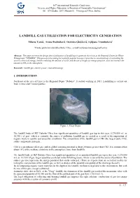 Landfill Gas Utilization for Electricity Generation