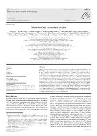 Mammals of Italy: an Annotated Checklist
