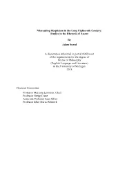 Misreading Skepticism in the Long Eighteenth Century: Studies in the Rhetoric of Assent