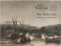 Navy List (Hostile and Otherwise) NAVY LIST
