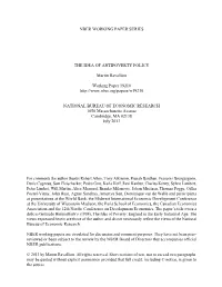 Nber Working Paper Series the Idea of Antipoverty