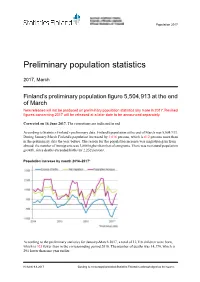 Preliminary Population Statistics 2017, March