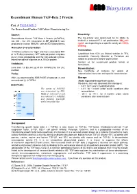 Recombinant Human TGF-Beta 2 Protein