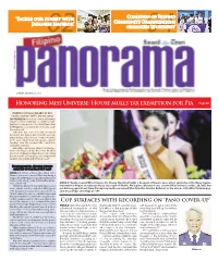 2 Miss Universe Pia Wurtzbach Returns Home
