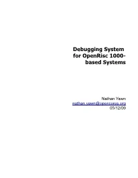 Debugging System for Openrisc 1000- Based Systems