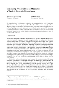 Evaluating Wordnet-Based Measures of Lexical Semantic Relatedness