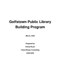 Goffstown Public Library Building Program