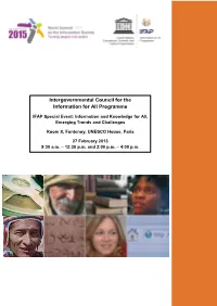 Intergovernmental Council for the Information for All Programme