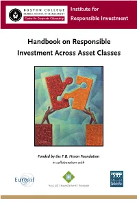 Handbook on Responsible Investment Across Asset Classes