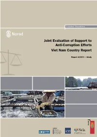 Joint Evaluation of Support to Anti-Corruption Efforts Viet Nam Country Report