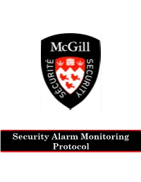 Security Alarm Monitoring Protocol