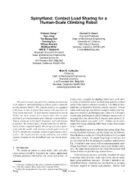 Spinyhand: Contact Load Sharing for a Human-Scale Climbing Robot