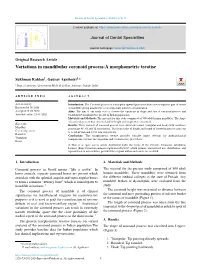 Variations in Mandibular Coronoid Process-A Morphometric Treatise
