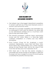 2023 Solheim Cup Advanced Concepts
