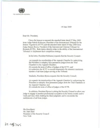 7 May 2009 from Judge Patrick Robinson