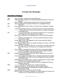 Christopher Wool Bibliography