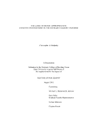 Constitutive Rhetoric in the Stewart/Colbert Universe