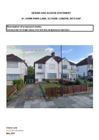 Design and Access Statement 61, Horn Park Lane