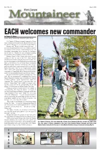 EACH Welcomes New Commander by Roger G