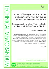 Impact of the Representation of the Infiltration on the River Flow During