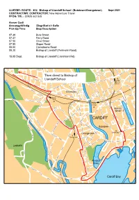 Route 814 Bishop of Llandaff School (Butetown, Grangetown)