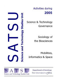 Activities During Science & Technology