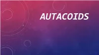 Autacoids Introduction