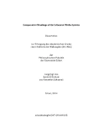 Comparative Readings of the Lebanese Media System