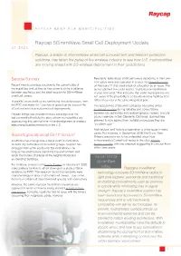 Raycap 5G Mmwave Small Cell Deployment Update Q1 2020
