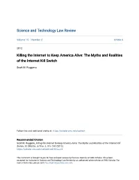 The Myths and Realities of the Internet Kill Switch
