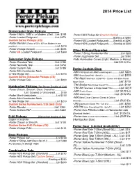 2014 Price List