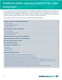 Additional Details Regarding Westjet's Fare Class Realignment