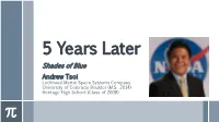 Andrew Tsoi Lockheed Martin Space Systems Company University of Colorado Boulder (M.S