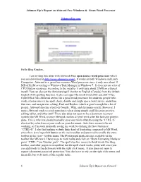 Johnsonyip.Com Hello Blog Readers, I Am Writing This Letter with Abiword