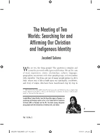 Searching for and Affirming Our Christian and Indigenous Identity Jocabed Solano