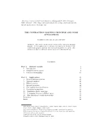 The Contraction Mapping Principle and Some Applications