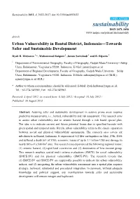 Urban Vulnerability in Bantul District, Indonesia—Towards Safer and Sustainable Development
