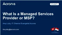 What Is a Managed Services Provider Or MSP?