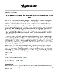 Astroscale Awarded Grand Prix at the UNESCO Netexplo Innovation Forum 2020