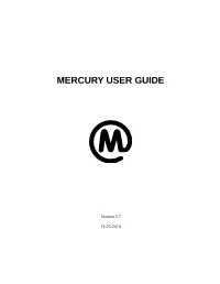 Mercury User Guide