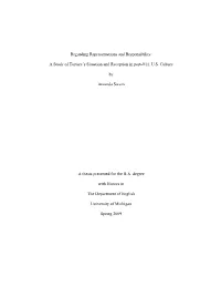 Regarding Representations and Responsibility: a Study of Torture's