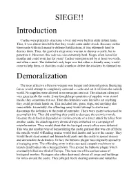 SIEGE!! Introduction Demoralization