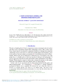 A Note on Bundle Gerbes and Infinite-Dimensionality