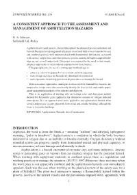53. a Consistent Approach to the Assessment and Management of Asphyxiation Hazards K. A. Johnson View Document