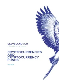 Cryptocurrencies and Cryptocurrency Funds
