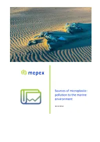 Sources of Microplastic Pollution to the Marine Environment