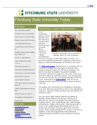 Fitchburg State University Today Newsletter for March 16 2015