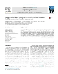 Foundation Settlement Analysis of Fort Sumter National Monument: Model Development and Predictive Assessment