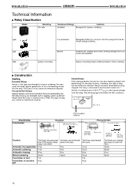 Technical Information ■ Relay Classification