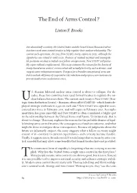 The End of Arms Control?
